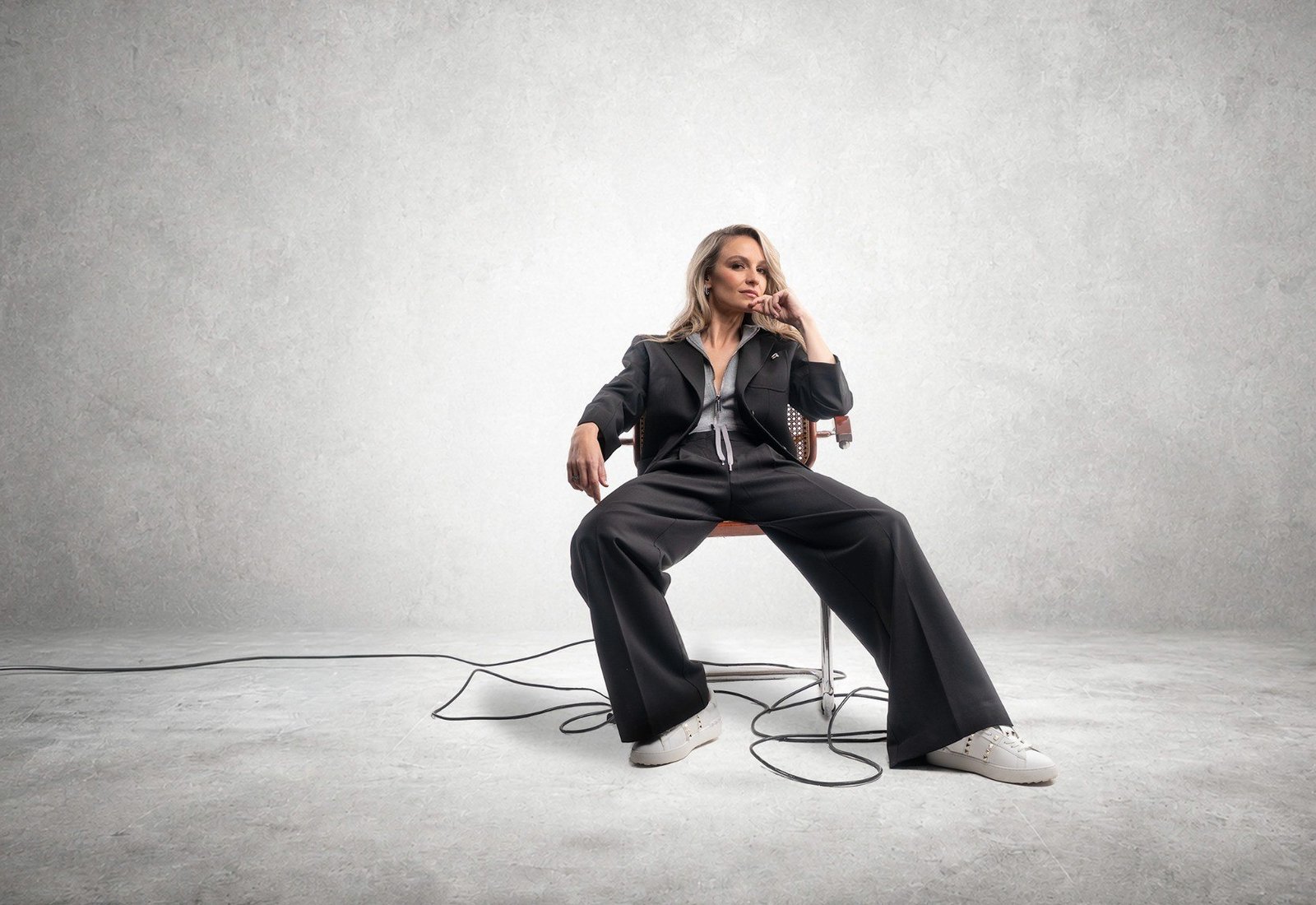 Selina Murby seated in the studio.
